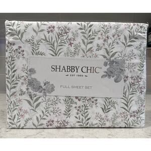 Shabby Chic PINK, PURPLE & GREEN Floral QUEEN Sheet Set New Super Soft Sheets